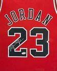 Chicago Bulls Michael Jordan Signed Jersey Framed Psa