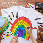 Fabric Paint  15 X 12ml Tubes Permanent Soft Fabric Paint With 3 Brushes  Non-to