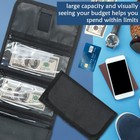 Money Pouch  Money Organizer For Cash With 6 Zippered Pockes  Cash Bill Organ   