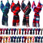 For Womens Mens 100  Cashmere Scotland Made Plaid Check Warm Scarves Wool Scarf