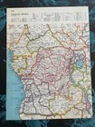 Vintage Central Africa Cameroon Gabon Congo  Sudan Angola 9x12 Color Map 1967