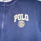 Polo Ralph Lauren Girls Fleece Logo Crest Jumpsuit Coverall Navy Blue 6x