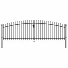 Double Door Fence Gate With Spear Top 157 5 x68 9 