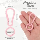 20 Pcs Spring Snap Clip  Candy Color Spring Snap Keychain Hook  Pink