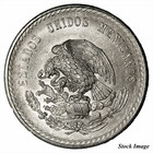 1947-48 Mexico 5 Pesos Cuahtemoc 30g  900 Silver 27g Asw