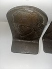 Pair Of Antique Shakespeare Bookends Cast Iron Metal 7    Signed