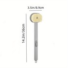 Long Handle Back Body Shower Liquid Bath Brush Exfoliating Clean Sponge Brush
