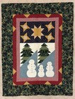 Winter Snowman Christmas  Quilt Wall Hanging Table Topper Handmade