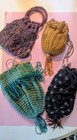 Dealer Lot Of 4 Antique 1920s Flapper Beaded Bags Bag Drawstring Purse
