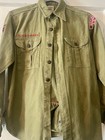 1950   s Vintage Boy Scouts Olive Green Shirt   Pants  Neckerchief