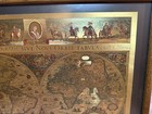 Vintage Gold Foil Blaeu Wall Map Of The World Nova Totivs Orbis Tabvla Framed