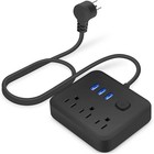 Surge Protector Power Strip Us Plug 3 Ac Outlets   3 Usb Ports Charging Station