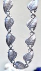 Wonderful Antique vintage Ornate  800 Silver Repouss   Dimensional Leaf Necklace