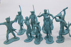Vintage Marx Revolutionary War Soldiers  Lot Of 12 Blue Colonial Minutemen