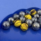 Vintage Glass Marbles Lot Swirl Shooter Yellow Gray Game Toy Collection