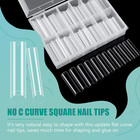Xl Long Nail Tips  Stiletto   Square 2 Shapes For Home Diy   Half Cover 240pcs N