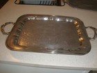 Antique Footed Silverplate Serving Tray Made In Canada
