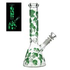 10  Glass Bong Mushroom Hookah Water Pipe Heavy Tobacco Beaker With 14mm Bowl