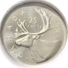 1965 Canada Silver 25 Cents Proof Like Uncirculated Silver Foreign World Coin