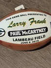 Wilson Paul Mccartney Game Ball Football Lambeau Concert Promoter Frank Duke