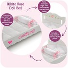 Badger Basket Wooden Doll Bed With Blanket And Pillow With Free Personalizati   