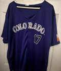 Todd Helton Colorado Rockies King Soopers Sga Jersey Xl - 2014 Sga Vintage Hof