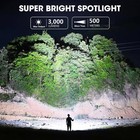 900000000lm Bright Solar usb Rechargeable Led Spotlight Flashlight Searchlight