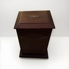 Antique 1905 Oak Smoker Cabinet Humidor Beveled Glass Door Pipe Chest Edwardian