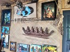 New 3    Easter Island Moai Style Canoe   Towel Holder  Tiki Bar Decor Oceanic