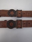 Lot Of 2 Vintage 1950s Boy Scouts Of America Leather Belts Size 38   40 Bsa 522