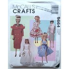Mccalls 9664 Sewing Pattern  Fashion Doll Clothing 11 5  Doll Such As Barbie - G