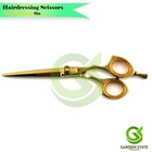 Gold Color Barber Hair Cutting Scissors Hairdressing 6   Shears Ergonomic