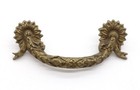 Pair Of Antique 3 5 In  Brass Swag Bridge Drawer Pulls
