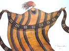 Signed Vintage Albert Fennell Serenity Art Black African Rare 1990s Framed  