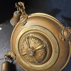 Ornate Antique Brass Pan Light Fixture Chandelier Victorian 4 Light