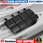 4x Ebony Door Black Lock For Tahoe Knob Gmc 2007-2014 Yukon Chevy 15844618
