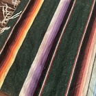 1950   s Green Vintage Mexican Saltillo Serape Blanket Center Diamond 46    X 80    L