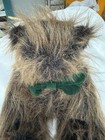 Vermont Teddy Bear 15    Jointed  Brown Shaggy Plush Stuffed Animal Green Bow Tie