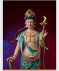 25  Chinese Bronze Copper Painted 24k Gold Guanyin Kwan-yin Bodhisattva Statue