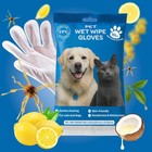 Pet Grooming Gloves Wet Wipes For Dogs   Cats Dog Cleaning Glove Wipes - 2 Pack