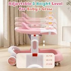 4-in-1 Baby Walker With Wheels  Adjustable Height  Music And Light Girls Boys