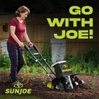 Sun Joe 12-amp 6 Steel Tines Electric Corded Garden Cultivator  open Box 