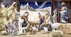 Christmas Nativity Let Us Adore Him Quilt pillow Panel  36 X 44in