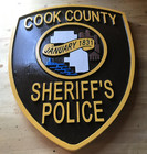 Cook County Sheriff s Police Patch 3d Routed Wood Patch Sign Custom
