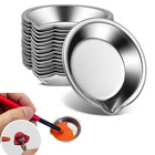 12pcs Stainless Steel Paint Mixing Bowls Color Trays For Oil Acrylic Diy Art