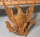 Antique Military Cadet Large Brass Eagle Shako Plate   Variation Model 1881