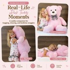 Big Pink Teddy Bear 39inch Giant Teddy Bear 4ft Tall  Stuffed Animal For Girls