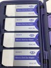 8 Sony Memory Stick Card Lot  128mb  5 Duo Stick Adapters carrying Case  l12 