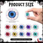 40 Pcs Halloween Plastic Eyeballs - 20 Pairs Fake Eye Balls Decor 1 2  Scary Rea