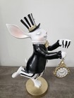 Mad Hatter Balancing Easter Bunny Black White And Gold Figurine